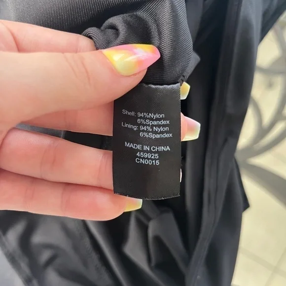 House of Harlow Fitted Square neck body suit shirt sleeves black size large - Picture 13 of 15